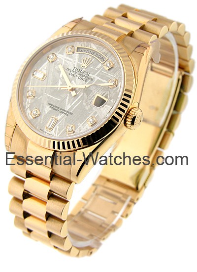 Replica Men's White Gold Pave Dial 3ct Channel Set Bezel Rolex Day