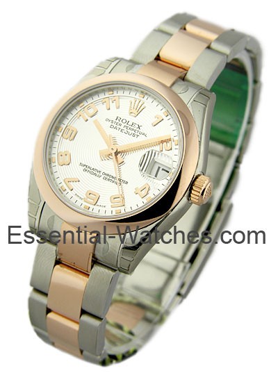 Rolex New Mid Size Steel and Rose Gold Datejust - 178241 - Essential Watches