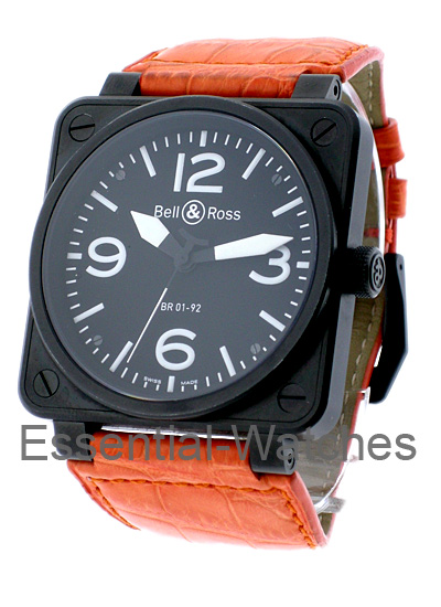 Bell & Ross BRO1-92 Automatic  - BR-01-92-BLK-CAR-LS - Essential Watches