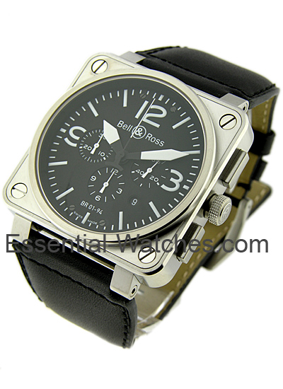 Bell & Ross BR 01-94 Chronograph - BR-01-94-BLK-LS - Essential Watches