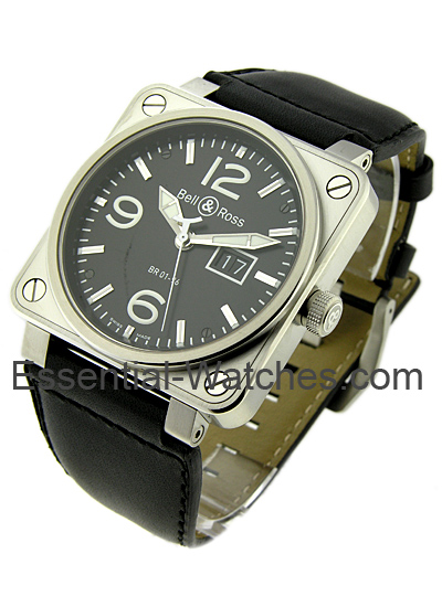 Bell & Ross BR01-96 Big Date - BR-01-96-BLK-LS - Essential Watches