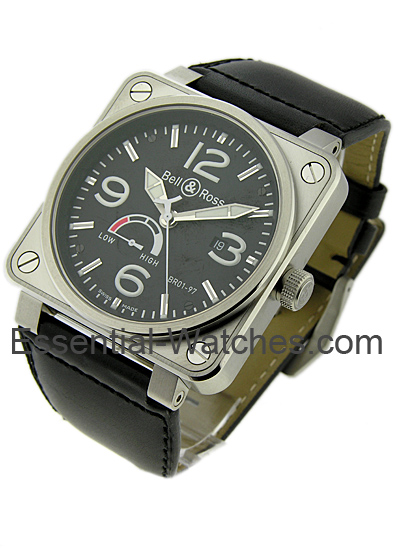 Bell & Ross BR01-97 Power Reserve - BR-01-97-BLK-LS  - Essential Watches