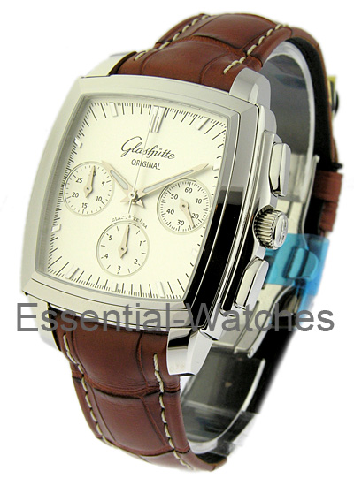 Glashutte Karree Automatic Chronograph - New Style - 39-31-53-52-04 (39.31.53.52.04) - Essential Watches