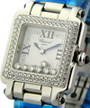 Chopard  Happy Sport Square with 2 Row Diamond Bezel 27/8358-23W
