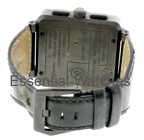 Bell & Ross BR 01-94 Chronograph - BR-01-94-BLK-CAR-LS - Essential Watches