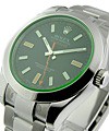 Rolex Used 116400 GV Milgauss Green Crystal