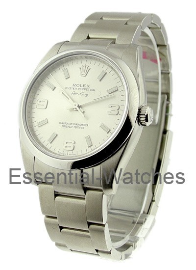 Rolex Air-King with Smooth Bezel - New Design 2007 11420 - 114200 ( 114200slio ) - Essential Watches