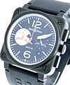 Bell & Ross BR03-94 Chronograph "Instrument Dial" BR-03-94-BKSL-CAR