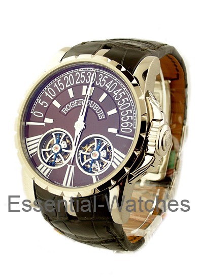 Roger Dubuis Excalibur Double Tourbillon Retrograde - EX45 01 0 NB.671 - Essential Watches