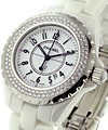 Chanel J12 White with 2-Row Diamond Bezel H0967