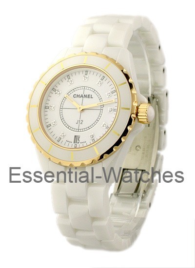 Chanel Full Size J12 White with Rose Gold H2180  - H2180 - Essential Watches