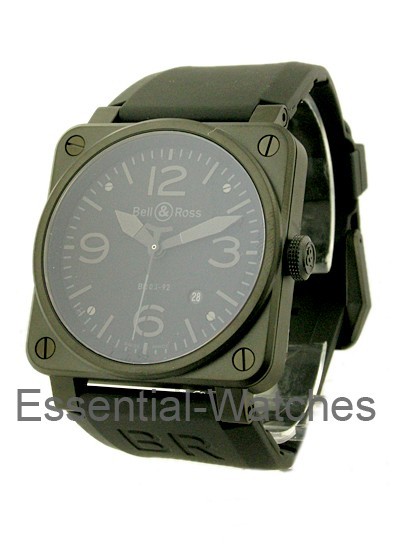 Bell & Ross BR03-92 Automatic - Phantom All Black Dial - BR-03-92-S - Essential Watches