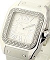 Cartier Santos 100 w/Diamond Bezel - Mid Size  WM0450M
