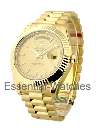 Rolex New Day-Date II President - Yellow Gold - 218238 - Essential Watches