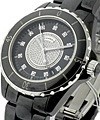 Chanel J12 - Black 38mm with Pave Diamond Center H1757 H1757