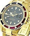 Rolex GMT Master II Yellow Gold with Ruby Bezel 16718 16718