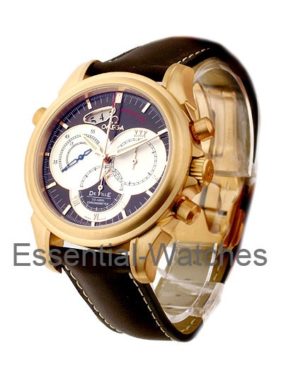 Omega De Ville Co-axial Rattrapante in Rose Gold - 4648.60.37  ( 46486037 ) ( 4648-60-37 )  - Essential Watches