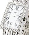 Les Classiques Rectangle with Diamond Bezel White Gold on Strap with White Dial 143548-880 ( 14/3548/8/20 )