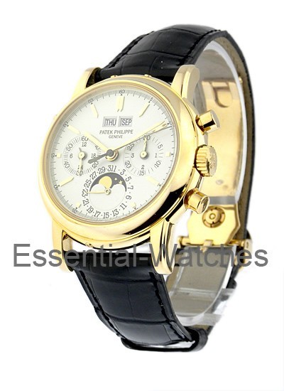 Patek Philippe 3970 Perpetual Calendar Chronograph in Yellow Gold - 3970J - Essential Watches