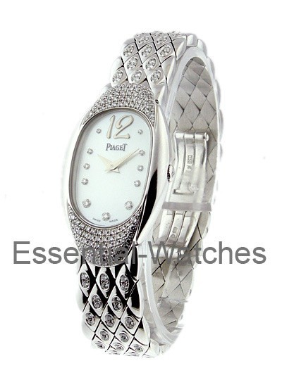 Piaget Limelight Oval with Pave Diamond Bracelet and Case - 28098 - Essential Watches