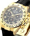 Rolex New Yellow Gold Daytona on Strap with Blue Dial 116518 116518