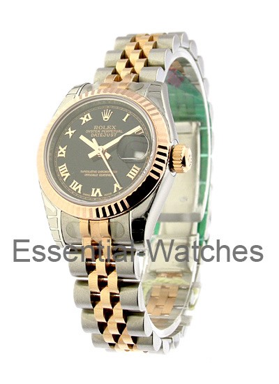 Rolex Lady's DATEJUST - RG and SS 179171 - 179171 - Essential Watches