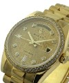 Rolex New Mens Yellow Gold President wth Diamond Bezel 118348