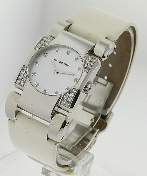 Mauboussin Mini Carre Lady's with Diamond Case -  - Essential Watches