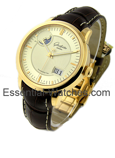 Glashutte Senator PanoRama Date with Moon Phase - NEW STYLE  - 100-04-01-01-04 ( 10004010104 ) - Essential Watches