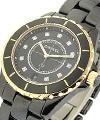 Chanel H2544 Black with Yellow Gold Trim  J12 - 38mm H2544